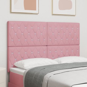 Cabecero con Botón de Cristal Tufted Rosa 160 cm