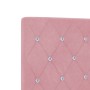 Cabecero con Botón de Cristal Tufted Rosa 160 cm Terciopelo by , Headboards and footboards - Ref: Foro24-3337769, Price: 129,...
