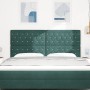 Cabecero con Botón de Cristal Acolchado Verde Oscuro 180 cm Terciopelo by , Headboards and footboards - Ref: Foro24-3337773, ...