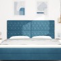 Cabecero con Botón de Cristal Acolchado Azul Oscuro 180 cm Terciopelo by , Headboards and footboards - Ref: Foro24-3337774, P...