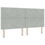 Cabecero Acolchado Gris Claro con Botones de Cristal 200 cm de Terciopelo by , Headboards and footboards - Ref: Foro24-333777...