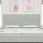 Cabecero Acolchado Gris Claro con Botones de Cristal 200 cm de Terciopelo by , Headboards and footboards - Ref: Foro24-333777...