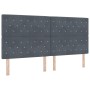 Cabecero con Botones de Cristal Gris Oscuro 200 cm de Terciopelo by , Headboards and footboards - Ref: Foro24-3337777, Price:...