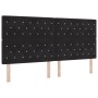 Cabecero con Botones de Cristal y Tufting Negro 200 cm en Terciopelo by , Headboards and footboards - Ref: Foro24-3337778, Pr...