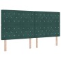 Cabecero con botones de cristal tapizado verde oscuro 200 cm terciopelo | Foro24.es | Tu tienda online para hogar, jardín y más Foro24.es
