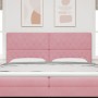 Cabecero con Botones de Cristal Acolchado Rosa 200 cm Terciopelo | Foro24.es | Tu tienda online para hogar, jardín y más Foro24.es