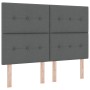 Cabecero de cama con botones capitoné tela gris oscuro 140 cm by , Headboards and footboards - Ref: Foro24-3337822, Price: 10...
