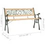 Solid spruce wood garden bench 122 cm by vidaXL, garden benches - Ref: Foro24-317118, Price: 88,75 €, Discount: %