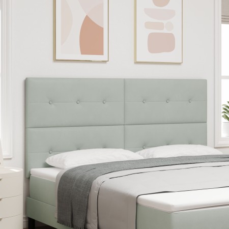 Cabecero de cama botones capitoné terciopelo gris claro 180 cm | Foro24.es | Tu tienda online para hogar, jardín y más Foro24.es