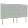 Cabecero de cama botones capitoné terciopelo gris claro 180 cm | Foro24.es | Tu tienda online para hogar, jardín y más Foro24.es