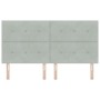 Cabecero de cama botones capitoné terciopelo gris claro 180 cm | Foro24.es | Tu tienda online para hogar, jardín y más Foro24.es