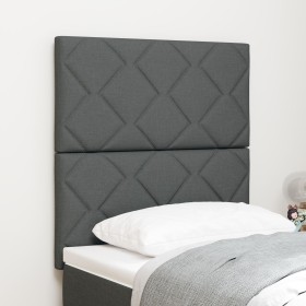 Cabecero Diseño de Bloques de Diamante Gris Oscuro 80 cm Tela, Cabecero Diseño de Bloques de Diamante Gris Oscuro 160 cm Tela...