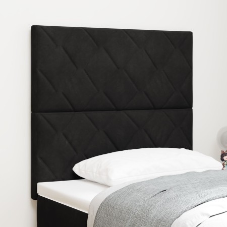 cabecero Diseño de Bloques de Diamante Negro 100 cm Terciopelo, cabecero Diseño de Bloques de Diamante Negro 200 cm Terciopel...