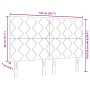 Cabecero Diseño de Bloques de Diamante Gris Claro 140 cm Tela by , Headboards and footboards - Ref: Foro24-3337912, Price: 11...