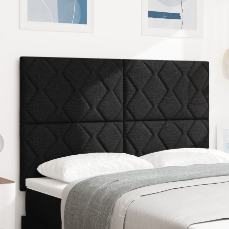 Cabecera Diseño de Bloques de Diamante Negra 140 cm Tela by , Headboards and footboards - Ref: Foro24-3337914, Price: 115,45 ...