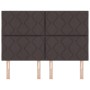 Cabecero Diseño Bloques de Diamante Marrón Oscuro 140 cm Tela by , Headboards and footboards - Ref: Foro24-3337915, Price: 11...