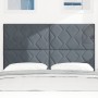 Cabecera Diseño Bloques de Diamante Gris Oscuro 140 cm Terciopelo by , Headboards and footboards - Ref: Foro24-3337920, Price...