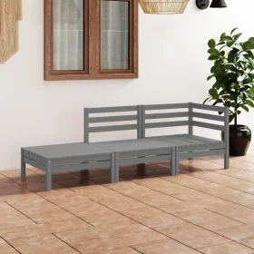 3-teiliges Gartensitzgruppen-Set aus massivem Kiefernholz in Weiß. von vidaXL, Gartensets - Ref: Foro24-3082614, Preis: 156,1...