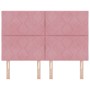 Cabecero Diseño de Bloques de Diamante Rosa 140 cm Terciopelo by , Headboards and footboards - Ref: Foro24-3337924, Price: 11...
