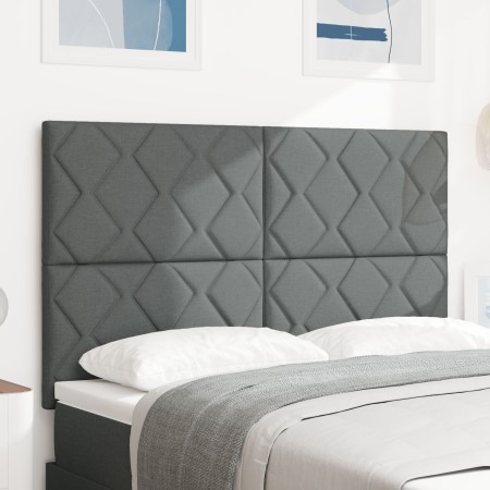 Cabecero diseño bloques de diamante gris oscuro 160 cm tela by , Headboards and footboards - Ref: Foro24-3337926, Price: 118,...