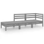 3-teiliges Gartensitzgruppen-Set aus massivem Kiefernholz in Weiß. von vidaXL, Gartensets - Ref: Foro24-3082614, Preis: 156,1...