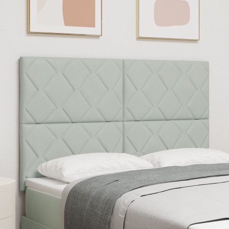 Cabecero de Diseño de Bloques de Diamante Gris Claro 160 cm Terciopelo | Foro24.es | Tu tienda online para hogar, jardín y más Foro24.es