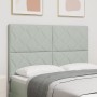 Cabecero de Diseño de Bloques de Diamante Gris Claro 160 cm Terciopelo de , Cabeceros y pies de cama - Ref: Foro24-3337932, P...
