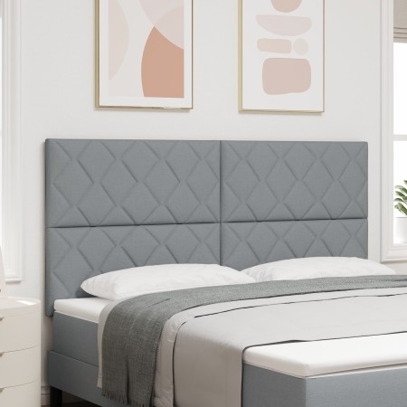 Cabecero Diseño de Bloques de Diamante Gris Claro 180 cm Tela by , Headboards and footboards - Ref: Foro24-3337938, Price: 12...