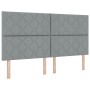 Cabecero Diseño de Bloques de Diamante Gris Claro 180 cm Tela