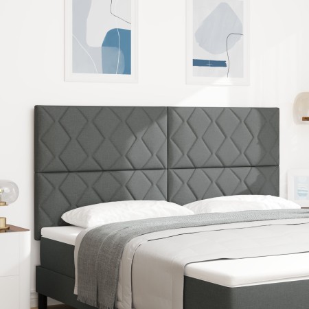 Cabecero Diseño de Bloques de Diamante Gris Oscuro 180 cm Tela by , Headboards and footboards - Ref: Foro24-3337939, Price: 1...