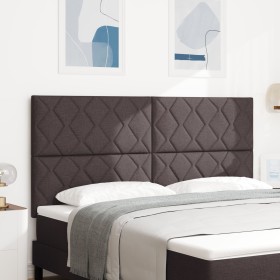 Cabecero Diseño de Bloques de Diamante Marrón Oscuro 180 cm Tela de , Cabeceros y pies de cama - Ref: Foro24-3337941, Precio:...