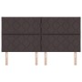 Cabecero Diseño de Bloques de Diamante Marrón Oscuro 180 cm Tela by , Headboards and footboards - Ref: Foro24-3337941, Price:...