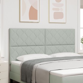Cabecero Diseño de Bloques de Diamante Gris Claro 180 cm Terciopelo de , Cabeceros y pies de cama - Ref: Foro24-3337945, Prec...