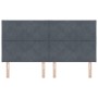 Cabecero Diseño de Bloques Diamond Gris Oscuro 180 cm Terciopelo by , Headboards and footboards - Ref: Foro24-3337946, Price:...