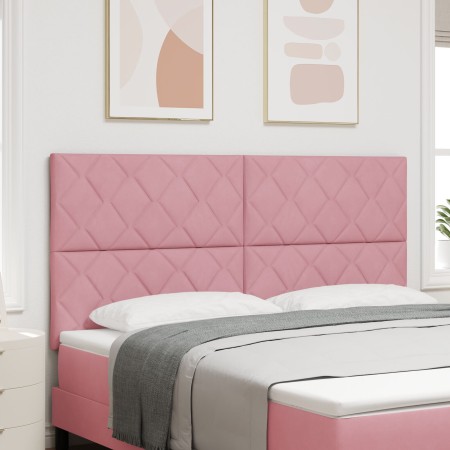 Cabecero rosa de 180 cm con diseño de bloques de diamante en terciopelo | Foro24.es | Tu tienda online para hogar, jardín y más Foro24.es