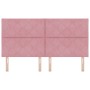 Cabecero rosa de 180 cm con diseño de bloques de diamante en terciopelo | Foro24.es | Tu tienda online para hogar, jardín y más Foro24.es