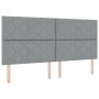 Cabecero Diseño de Bloques de Diamante Gris Claro 200 cm Tela by , Headboards and footboards - Ref: Foro24-3337951, Price: 13...