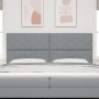 Cabecero Diseño de Bloques de Diamante Gris Claro 200 cm Tela by , Headboards and footboards - Ref: Foro24-3337951, Price: 13...