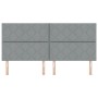 Cabecero Diseño de Bloques de Diamante Gris Claro 200 cm Tela by , Headboards and footboards - Ref: Foro24-3337951, Price: 13...