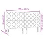 Cabecero Diseño de Bloques de Diamante Gris Claro 200 cm Tela by , Headboards and footboards - Ref: Foro24-3337951, Price: 13...