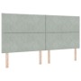 Cabecero Diseño de Bloques de Diamante Gris Claro 200 cm Terciopelo by , Headboards and footboards - Ref: Foro24-3337958, Pri...