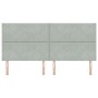 Cabecero Diseño de Bloques de Diamante Gris Claro 200 cm Terciopelo by , Headboards and footboards - Ref: Foro24-3337958, Pri...