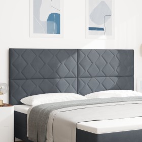 Cabecero Diseño de Bloques de Diamante Gris Oscuro 200 cm Terciopelo de , Cabeceros y pies de cama - Ref: Foro24-3337959, Pre...