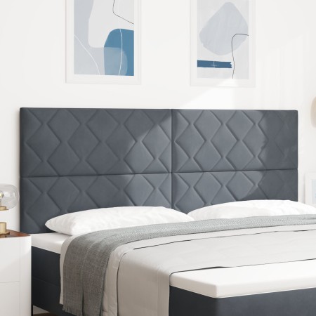 Cabecero Diseño de Bloques de Diamante Gris Oscuro 200 cm Terciopelo | Foro24.es | Tu tienda online para hogar, jardín y más Foro24.es