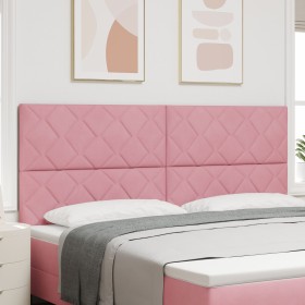 cabecero bloques de diamante Rosa 200 cm