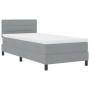 Cama de caja con colchón gris claro 80x200 cm tela. | Foro24.es | Tu tienda online para hogar, jardín y más Foro24.es