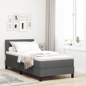 Cama con Resorte con Colchón Gris Oscuro 90x190 cm Tela von , Betten und Lattenroste - Ref: Foro24-3338574, Preis: 303,78 €, ...