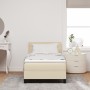 Cama box spring con colchón crema 90x190 cm tela by , Beds and slatted bases - Ref: Foro24-3338578, Price: 316,56 €, Discount: %