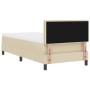 Cama box spring con colchón crema 90x190 cm tela by , Beds and slatted bases - Ref: Foro24-3338578, Price: 316,56 €, Discount: %