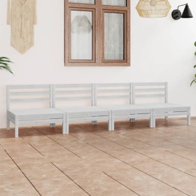 Garden furniture set 4 pieces solid white pine wood by vidaXL, Garden sets - Ref: Foro24-3082483, Price: 207,55 €, Discount: %